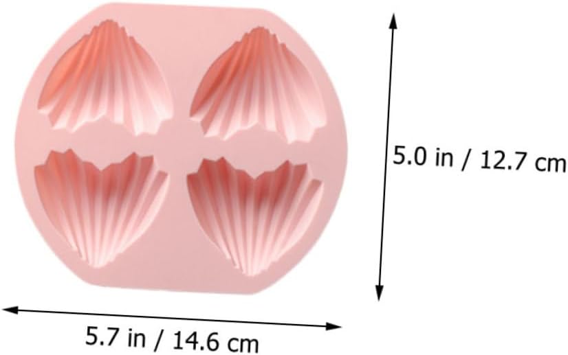 Luxshiny 4Pcs Heart Shape Silicone Cavity Nonstick Madeleine Baking Molds for Cake for Baking Enthusiasts Easy to and Use for Home Professional