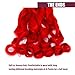 4 Packs French Curly Braiding Hair 24 Inch Loose Wave Spiral Curl Crochet Hair for Black Women Pre Stretched Braiding Hair with Curly Ends, red#