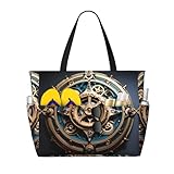 sxzvvbn Cool Steampunk Gears - Bolsa de playa impermeable de gran capacidad, bolsa de viaje plegable con 7 bolsillos, bolsa de gimnasio ligera y duradera para viajes, natación, compras, camping