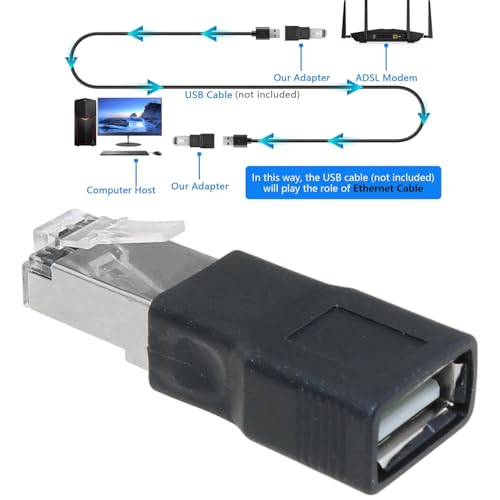 Conversor USB hembra a RJ45 Heyous extensor de red ethernet estable 4