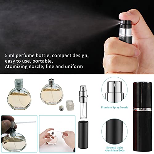 19Pack Empty Silicone Travel Size Toiletries Set, Leakproof Squeezable Spray Bottles Tubes, 1Oz 2Oz 3Oz Refillable Cosmetic Container, Mini Perfume Atomizer Airplane Travel Essentials (White&Black) #TOP3