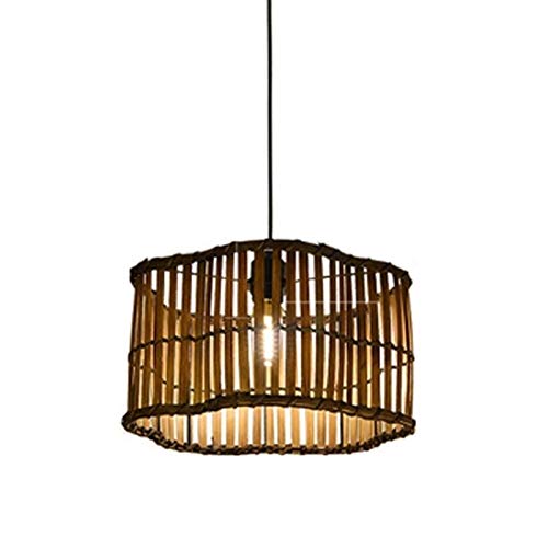 Lustre en bois et tissage suspendu d'art créatif pour salon élégant