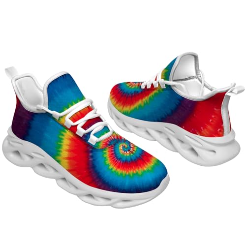 Tie Dye Shoes Fashion Sneakers Running Walking Tennis Shoes2