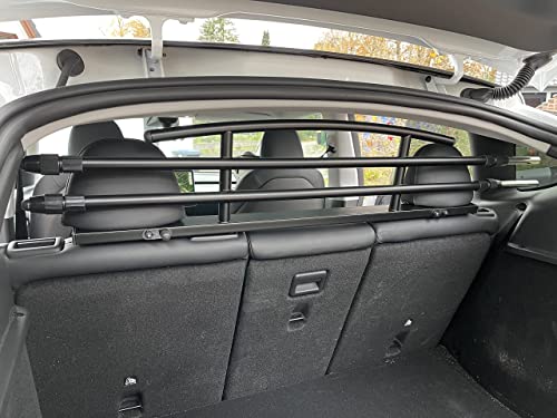 Electric Rebels Hundegitter/Transportgitter – kompatibel mit Tesla Model Y (auch Juniper) – stufenlos verstellbar, komplettes Montage-Set, ruhiger & sicherer Schutz für Hunde und Fahrer