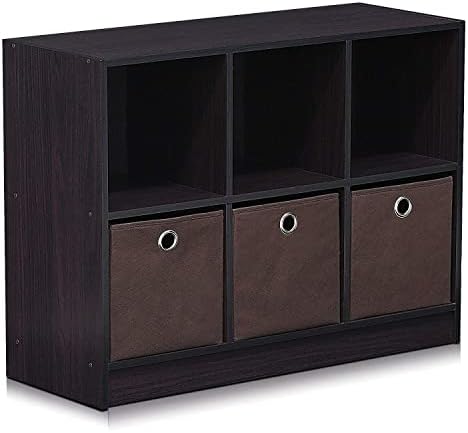 FURINNO Bookcases, Wood, French Oak Grey, one size