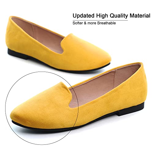 Image of Dear Time Women's Casual Loafers Flats Comfortable Round Toe Dress Shoes Slip On Ballet Flats for Women Work Office Shoes