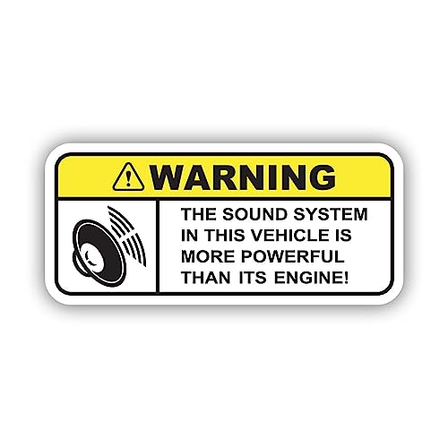 fagraphix Warning Sound System Sticker Decal - Self Adhesive Vinyl