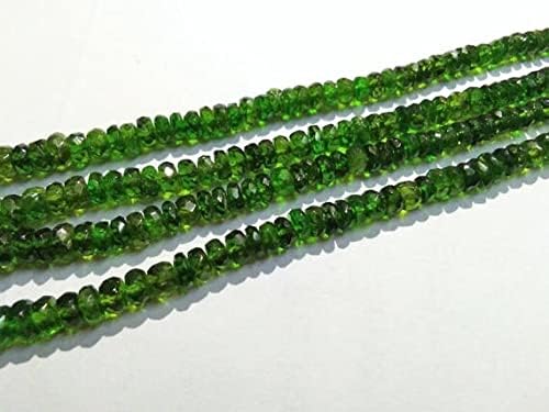 Chrome diopside pour fabriquer un collier en pierres vertes naturelles - 4