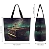VstaDank Reusable Grocery Bags Lightweight Dream Music Box Tote Bags for Women Shoulder Bag Fashion Washable Shopping Bag Large Casual Tote Handbag for Work Travel Shopping #3