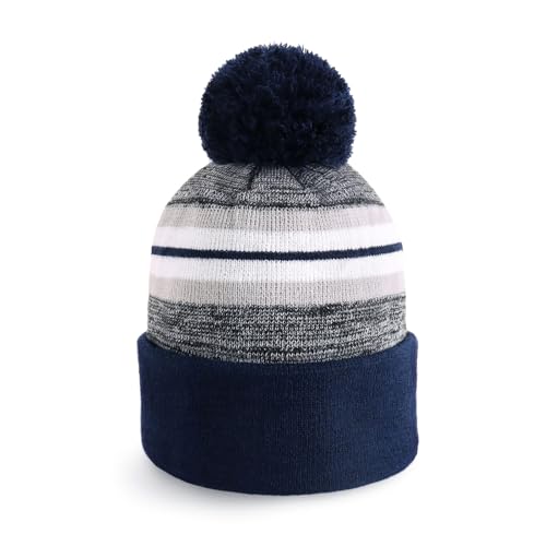 CHOK.LIDS Plain Color Stripe Beanies for Men and...