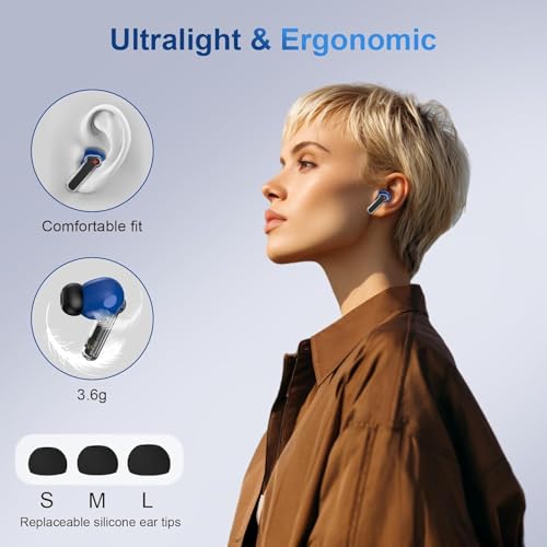 Image of SIXTHGU Ai V700 Translation Earbuds Real Time, 164 Language Translator Earbuds, Audifonos Traductores Ingles Espanol, 48H AI Ear Buds Translator Device Translating Earbuds for Business, Travel (Blue)