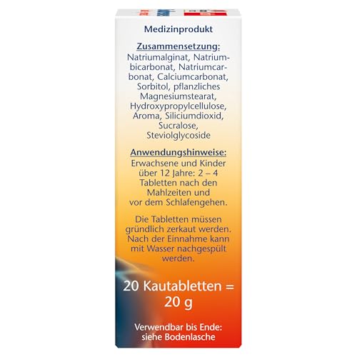 Doppelherz Sodbrennen akut + protect - Medizinprodukt bei Sodbrennen, Säurereflux + säurebedingten Magenbeschwerden - 20 Kautabletten mit Minzgeschmack – Bild 4