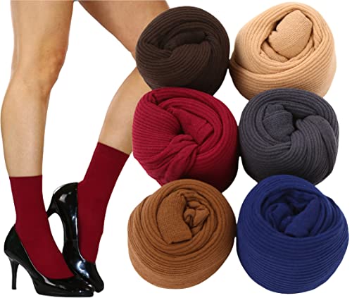 Image of ToBeInStyle Women's Pack of 6 or 12 Fashion Printed Crew Socks