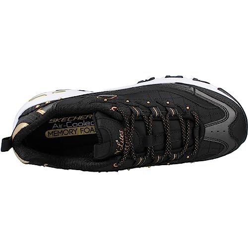 Skechers Damskie buty sportowe 149267 Wlv, Black Duraleather Gold Trim, 41 EU