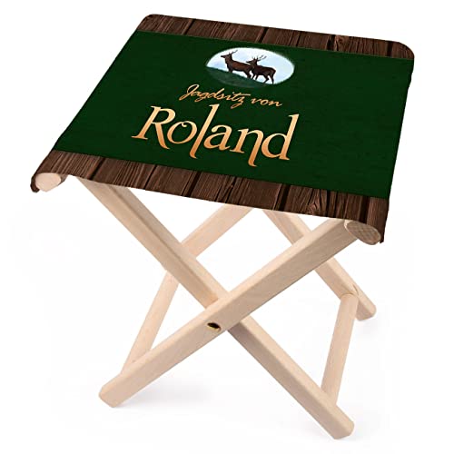 Lustapotheke® Klapphocker für Jäger - Jagdsitz von… - mit Wunschname...