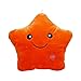 Mystery&Melody LED Estrella Almohadas Luminoso Suave Cojines Maravilloso Guardería Habitación Almohadas Felpa Juguetes Fiesta Decoraciones (Orange)