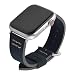 Produktbild GerbGorb Uhrenarmband Leder Kompatibel für Apple Watch 38mm 42mm 40mm 44mm,  Watch band für iWatch Serie 5/4/3/2/1, Uhrenband mit 4 Farben, 44mm Dunkelblau / Silberschnalle