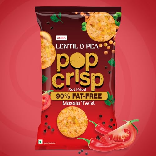 Image of UNIBIC LENTIL & PEA POP CRIPS (HERB) 12 X 4 X 40G