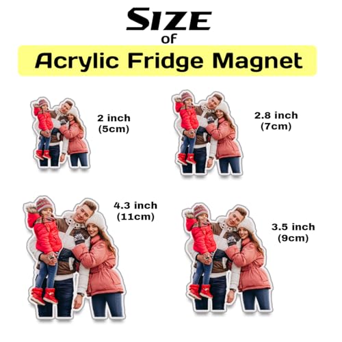 Imán decorativo personalizado para refrigerador en acrílico miniatura 3