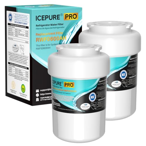 Image of ICEPURE PRO RWF0600AH NSF /ANSI 401 NSF /ANSI 53 Certified Replacement For GE MWF Refrigerator Water Filter, MWFINT, MWFA, HDX FMG-1, GSE25GSHECSS, 46-9991, GSH25JSDDSS, GSHS6LGBBHSS, PC75009, 2PACK