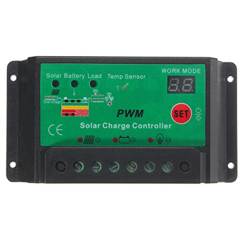 Joy MacPherso LCD Solar Panel Battery Regulator Charge Controller Switch PWM 10A 12V/24V Generator For Garden Roads