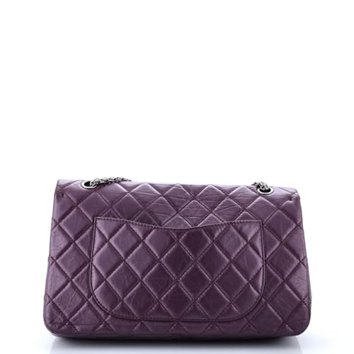 Pre-Loved Reissue 2.55 Flap Bag Quilted Aged Calfskin 227, Purple4
