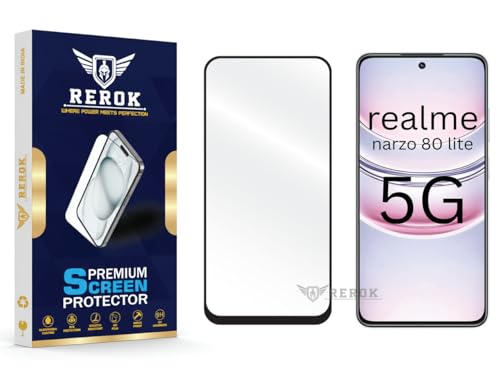 Image of Gorilla Tempered Glass Screen Protector Compatible with Realme Narzo 80 Lite 5G [Pack of 1] | Edge-to-Edge, Bubble-Free, Case Friendly, Easy Installation Kit