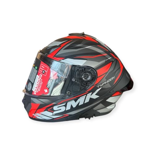 Image of SMK Typhoon Rival Full Face Dual Visor Helmet, Dual Spoiler, ISI DOT ECE 22.06 Certified