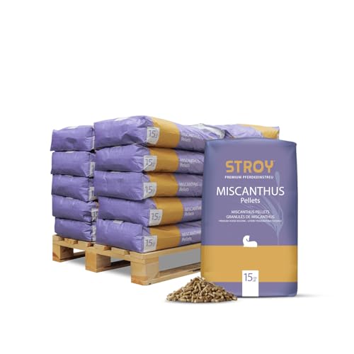 STROY Miscanthus Pellets Einstreu 300 kg (20 x 15 kg) 1 Palette