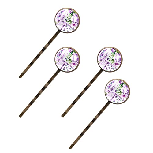 Barrettes à cheveux motif floral anti-glisse : lot de 4 pinces femme confortables