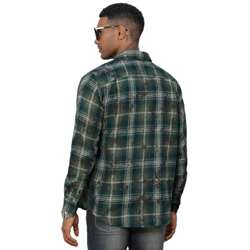 Image of WARHORSEE Flannel Shirt for Men Long Sleeve Button Down Plaid Shirts