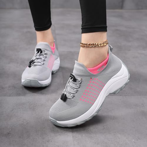 Comfort Wear Orthowear Shoes for Women Men, Breathable Orthopedic Sneakers, Comfortwear Ortho Shoes, Women Plantar Fasciitis Shoe, Air Cushion Slip-On Orthopedic Diabetic Walking Sneaker Thick Bottom3