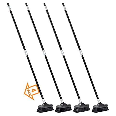 CHOREASY Schrubber Besen mit Teleskopstiel Harte Borsten 18 cm Cover