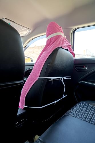 Image of ROMAN HOME 100% Superfine Cotton Solid Large Luxury Office Chair Towel with Tie Knot 450 GSM - (Pack of 1) Original Product AS PER Picture Shown (1, car Pink)