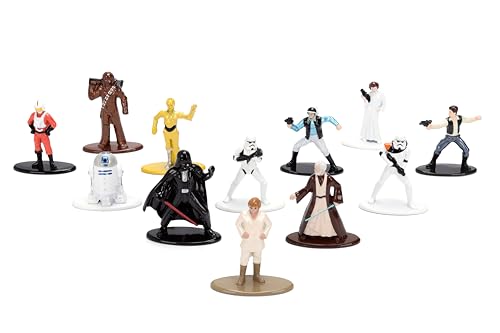 STAR WARS NANO FIGURES WAVE 1 DIECAST 12-SZT. WIELOPAKOWE FIGURY WYŚWIETLACZ, GRAJ I ZBIERAJ DLA FANÓW, DZIECI, TYGODNIOWY PRZYCZYNEK, URODZINY