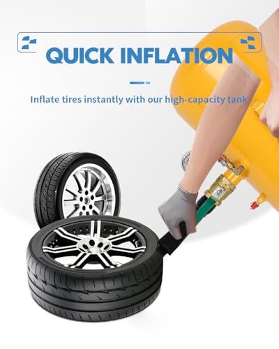 Image of ECCPP 10 Gallon Vehicle Air Tire Bead Seater 145 PSI Blaster Wheel Tool Seating Inflator Truck ATV Yellow