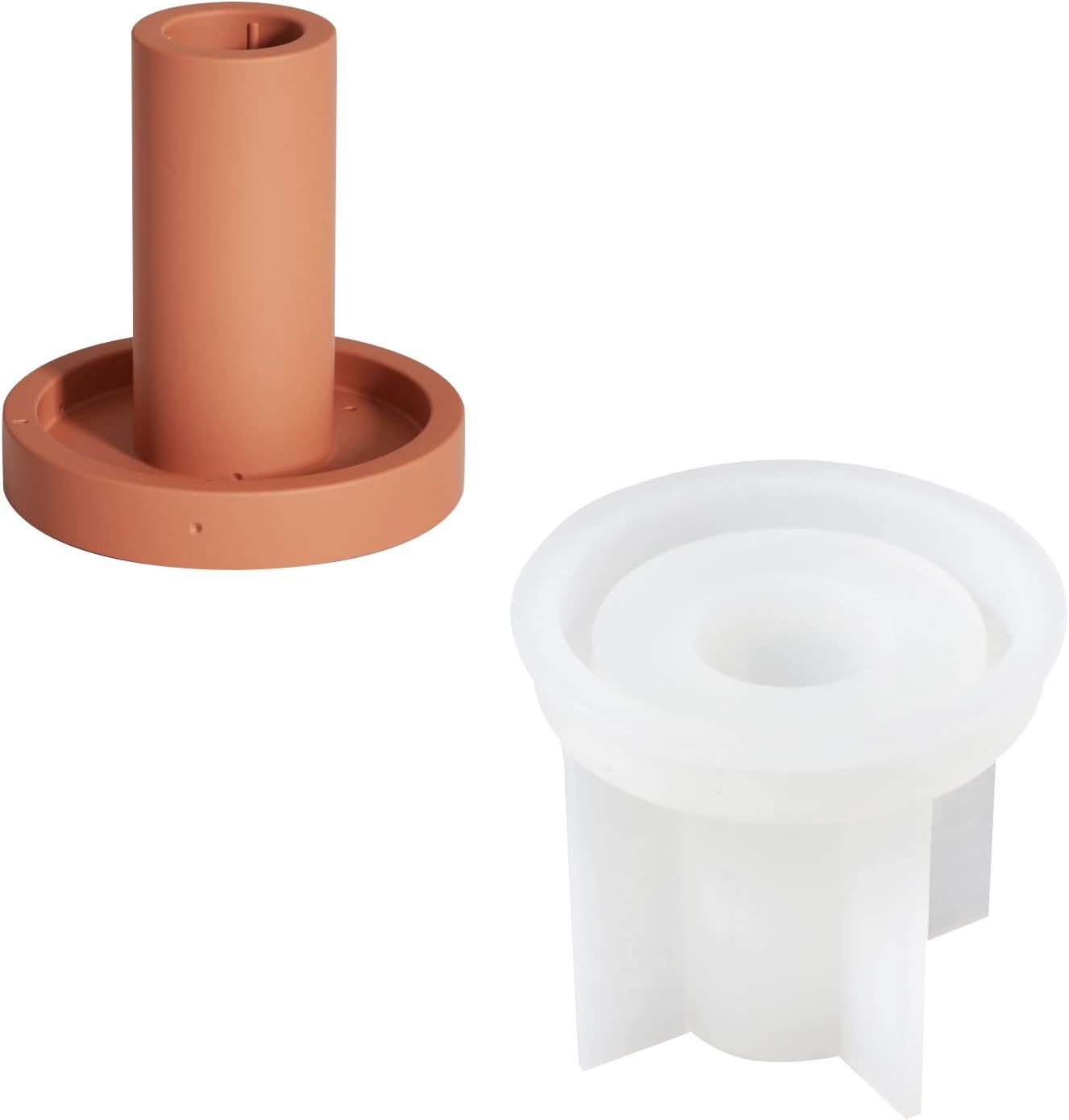 Concrete Candlestick Silicone Mould DIY Cement Taper Candle Holder Mold Candlestick Combination Creative Design Ornaments Molds (SH0912-3)