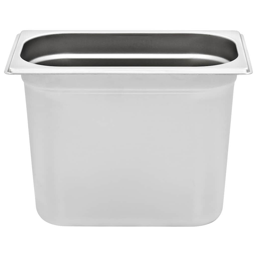 Gastronormbehälter 4 Stück GN 1/4 200 mm Edelstahl Stapelbar
