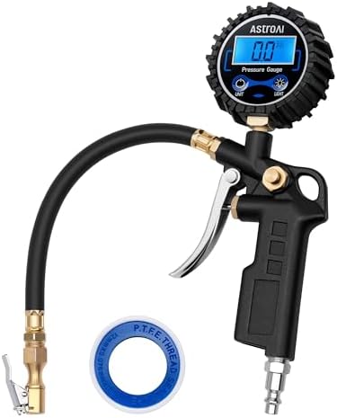 AstroAI Digital Tire Pressure Gauge with Inflator, 3-250 PSI Air ...