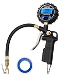 AstroAI Digital Tire Inflator with Pressure Gauge, Medium 250 PSI Air Chuck and Compressor Accessories Heavy Duty with Rubber Hose and Quick Connect Coupler for 0.1 Display Resolution