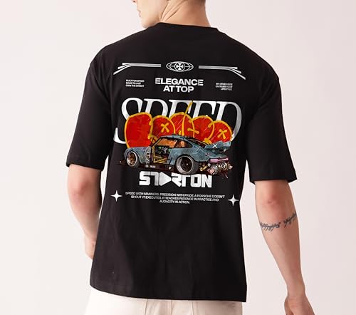 Image of Unisex Cotton T-Shirt from ula 1 Supercar Speed Graphic Print Oversized Fit
