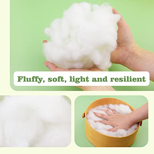 200g/7oz Polyester Poly Filling Stuffing, (1.8oz-1.21 lb) Premium Fiberfill Polyfill Stuffing for Stuffed Animals, High Resilience Fiber Fill Stuffing for Crafts, Crochet Stuffing - Thumbnail 3