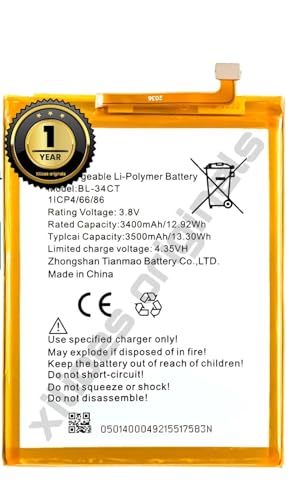 Image of BL-34CT Battery for Tecno Camon i4 / Camon -iSky3 / KB3 / CB7 / CB7J / KB7 / KB7J / Battery with 1 Year Warranty** (V277)