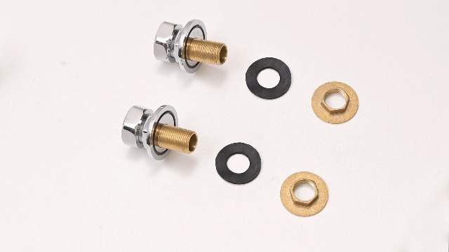 BWE Utility Sink Faucet with Sprayer, Commercial Faucet with Sprayer, 20" Height Wall Mount Kitchen Sink Faucet with Pre-Rinse Spray 8" Adjustable Center for Restaurant Industrial