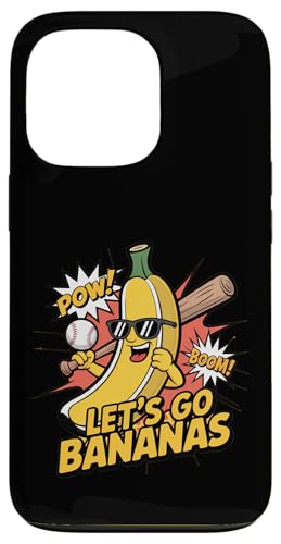 Funny Banana Let's Go Bananas Baseball X}zP[X iPhone 13 Pro p