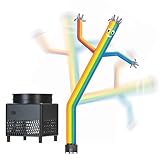 Danseur à air arc-en-ciel : la danseuse de 1,8 m est facile à installer, avec un ventilateur intégré et une lumière, avec sa compatibilité de sortie standard et sa construction robuste. C'est la pièce maîtresse parfaite pour les fêtes de Noël en plein air, les barbecues et les célébrations de hayon. Attention : le cordon d'alimentation ne mesure que 1,8 m de long. Si la distance est trop loin, veuillez utiliser un cordon d'alimentation supplémentaire pour la connexion.