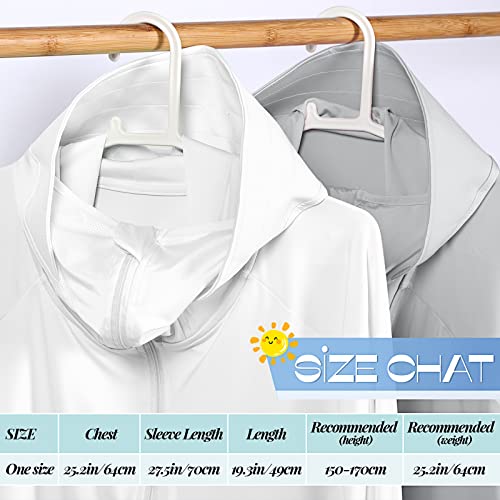 Hercicy 2 Pcs Women's Sun Protection Jacket Hoodie with Mask UV Lightweight Full Zipper Long Sleeve Clothing Shirt Outdoor4