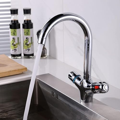 Mitigeur basse pression avec bec en J économe en eau pour évier de cuisine et lavabo