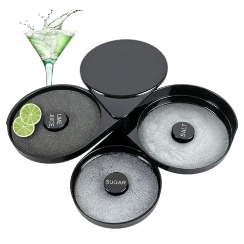 DUPDMKIN Margarita Salt Rimmer Set 3-Tier Cocktail Glass Rimmer