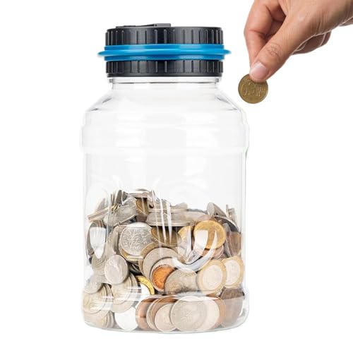 Banco de Monedas Digitales, Tarro de Banco de Monedas Digitales - Tarros de conteo digital con Medidor LCD | Máquina de contador de monedas, Gran capacidad, Herramienta educativa impulsada por